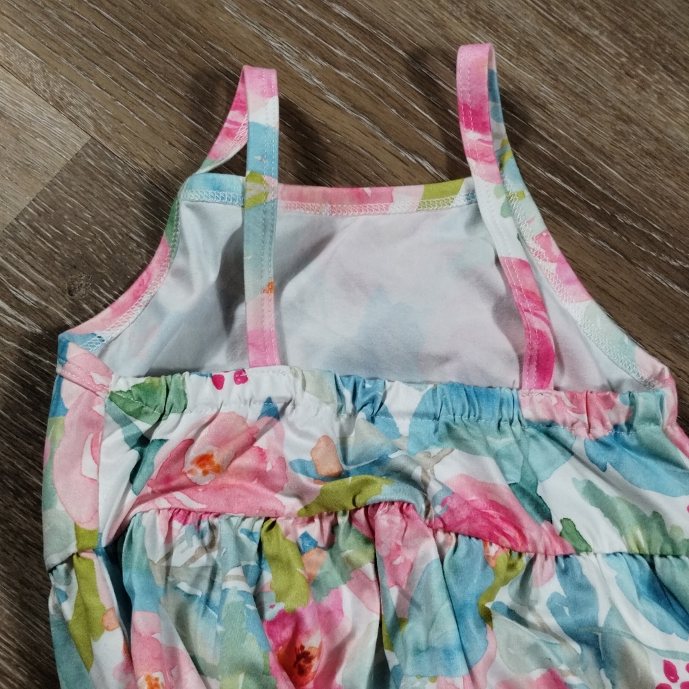 Toddler Girl Cute Strap Jumpsuit One-piece Romper floral with Pockets Size 100 - Picture 7 of 12